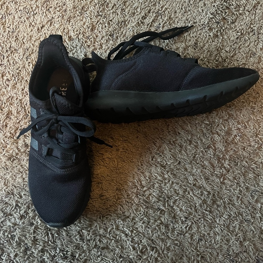 Adidas Black Athletic Shoes with Breathable Mesh